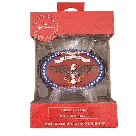 HALLMARK American Pride Bald Eagle Proud and Brave Christmas Tree Ornament NIB - Picture 5 of 9